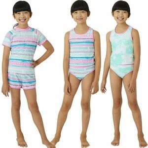 NWT Eddie Bauer 4-piece Youth Swim Set girls size small (7/8)